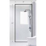 CCP102MB, FIXED DOOR WITH CLEAR TEMPER GLASS, Size:36*80